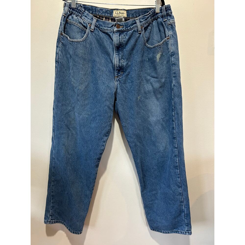 Vintage L.L.Bean flannel lined jeans mens 40x30 cotton